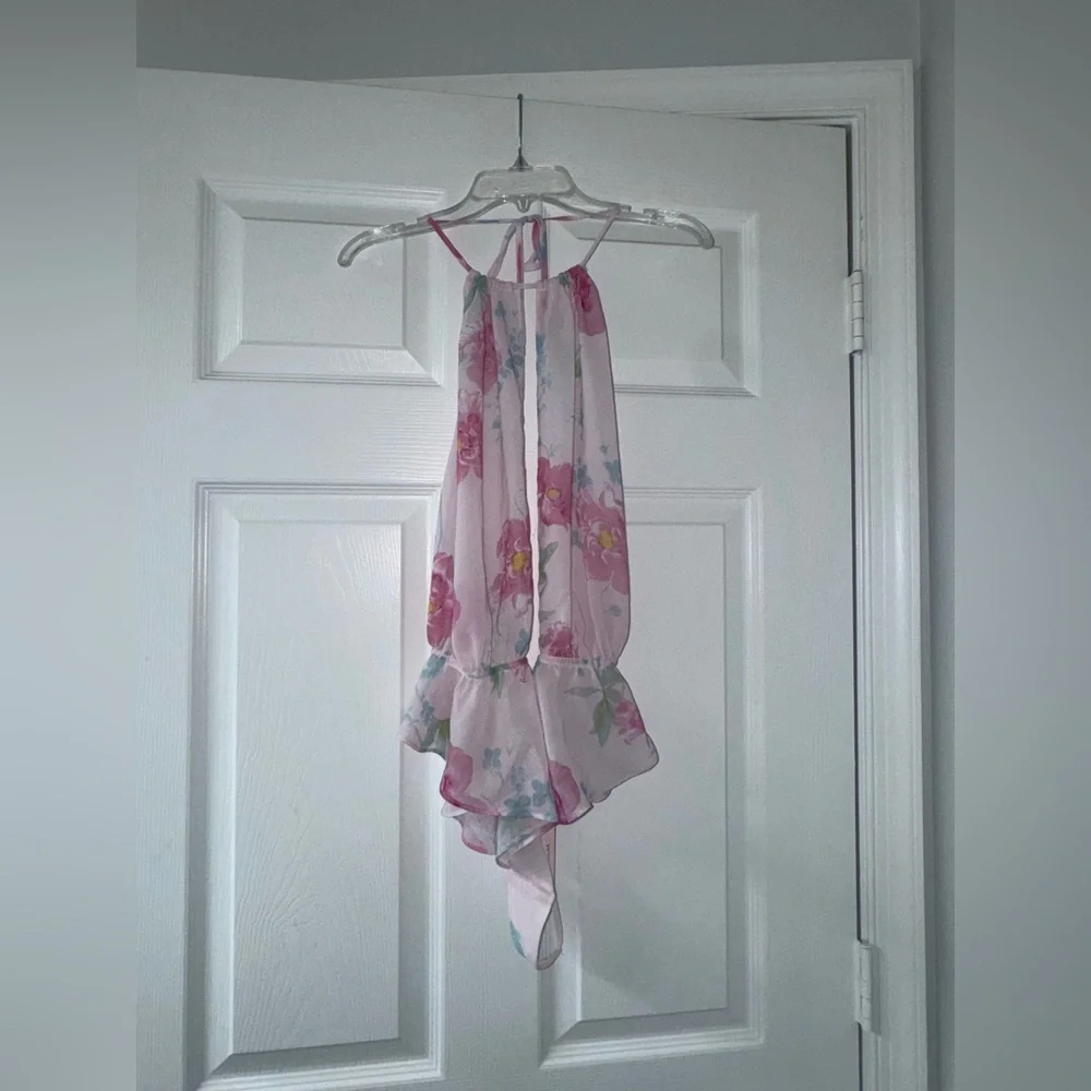 Victoria’s Secret DREAM ANGELS Peony Chiffon Halter Teddy!